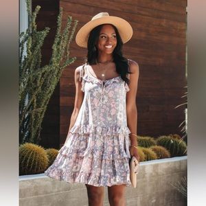 Vici NWT Tiered Floral Ruffle Baby Doll Dress Women’s Size L